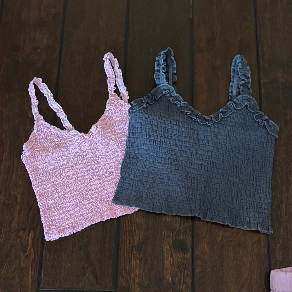 Katie J Pink and Blue Tops size M